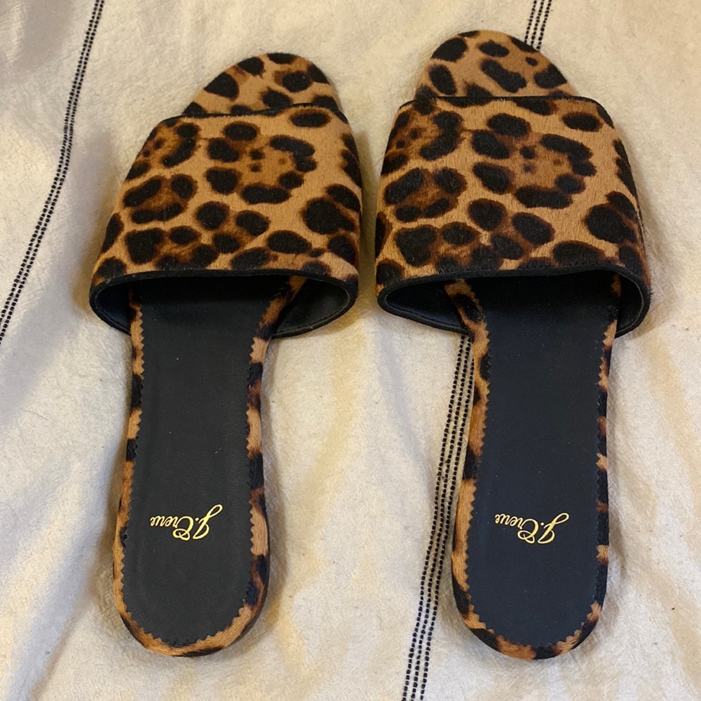 J.Crew Cora Slide Sandals in Calf Hair 7